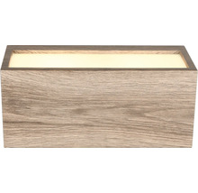 Drevené nástenné svietidlo s obdĺžnikovým dizajnom