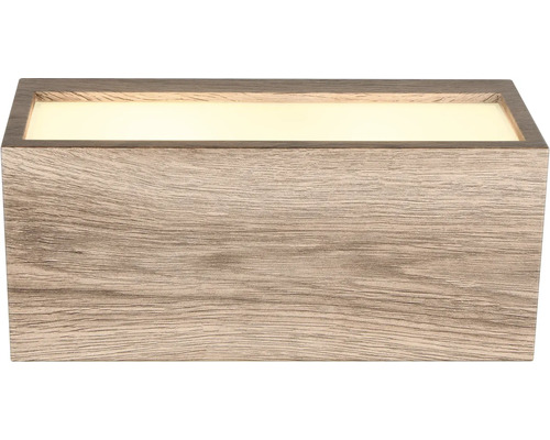 Drevené nástenné svietidlo s obdĺžnikovým dizajnom