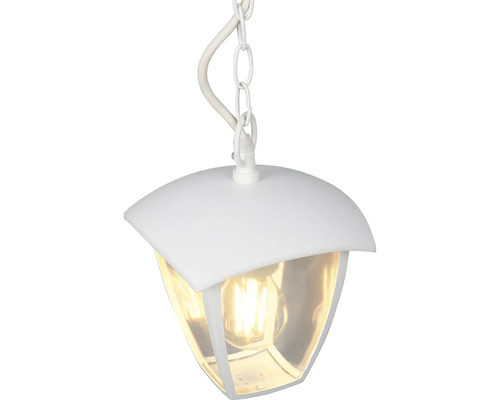 Biele vonkajšie závesné svietidlo s reťazou