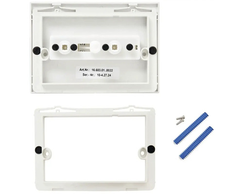 Revízny rám pre splachovaciu nádržku s upevňovacím materiálom