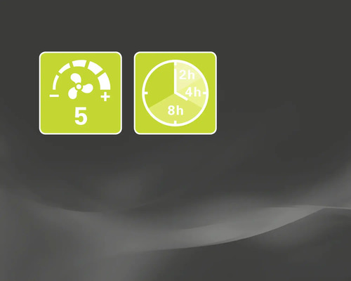 Symbol pre päť rýchlostných stupňov a funkciu časovača