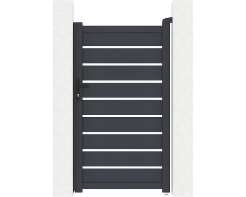 Hliníková záhradná bránka s horizontálnymi lamelami