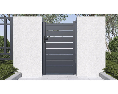 Hliníková záhradná bránka s vodorovnými lamelami