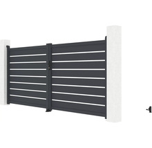 Hliníková posuvná brána s vodorovnými lamelami na vonkajšie použitie