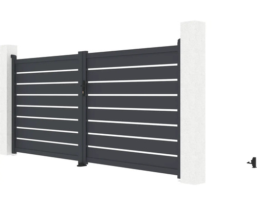 Hliníková posuvná brána s vodorovnými lamelami na vonkajšie použitie