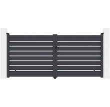 Dvojitá brána z hliníka s horizontálnymi lamelami na vonkajšie použitie