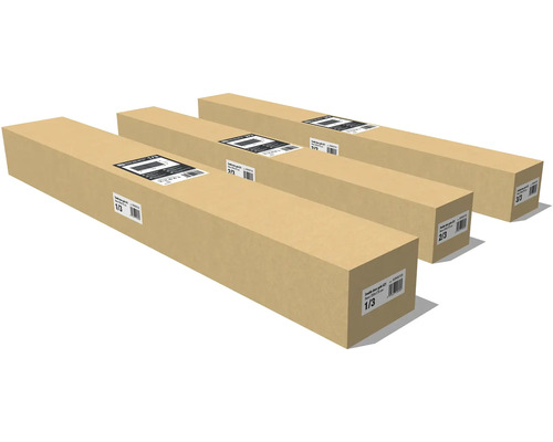 Tri kartóny s nápisom plot z dvojitého pletiva