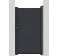 Hliníková záhradná bránka medzi dvoma stenami