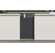 Hliníková záhradná bránka medzi dvoma múrmi