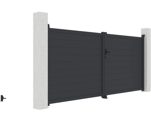 Hliníková záhradná bránka so stĺpikmi