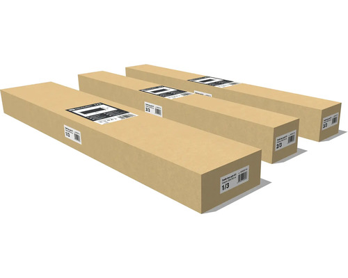 Tri kartóny s posuvným dverovým kovaním