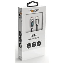Nabíjací kábel Solight USB-C s displejom v balení