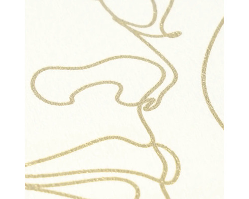 Vliesová tapeta s motívom one-line art a štruktúrovaným povrchom.