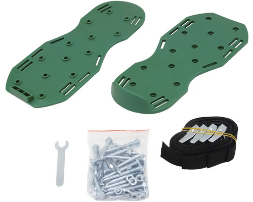 Prevzdušňovacie topánky na trávnik so skrutkami, kľúčom a popruhmi