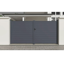 Horizontálny pohľad na hliníkovú záhradnú bránu pre vonkajšie použitie