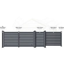 Rôzne hliníkové záhradné ploty rôznych rozmerov