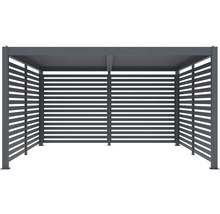 Pergola s lamelovými stenami pre vonkajšie použitie
