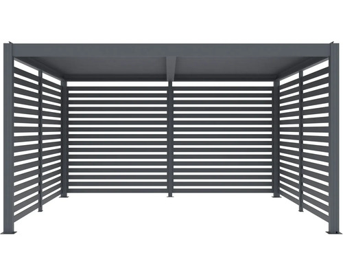 Pergola s lamelovými stenami pre vonkajšie použitie