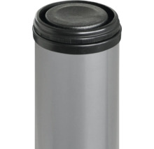 Kovový odpadkový kôš s čiernym vekom