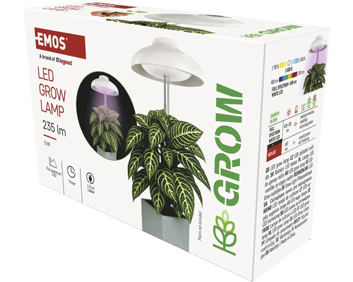 Balenie LED pestovateľskej lampy Emos s výkonom 235 lúmenov