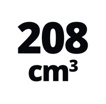 208 kubických centimetrov