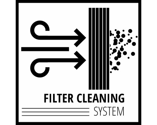 Symbol systému čistenia filtra