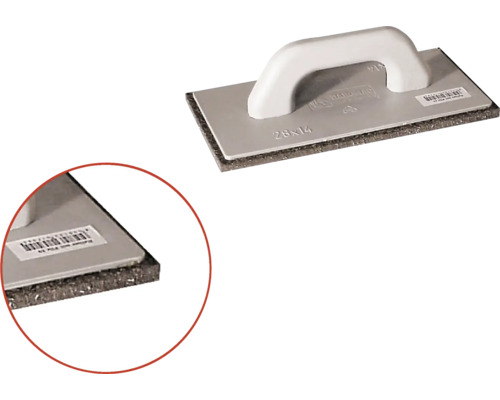 Murárske hladidlo na obklady s rukoväťou a hubou, rozmer 28x14 cm