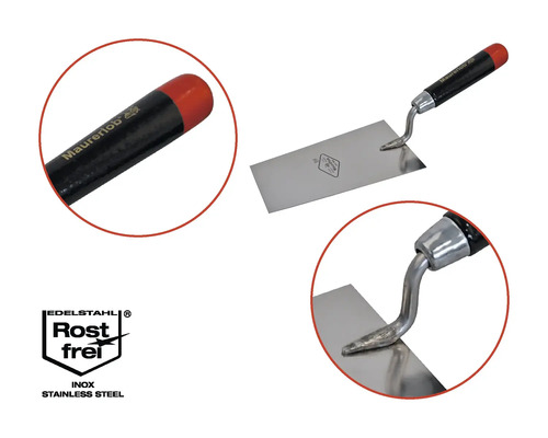 Murárska lyžica s drevenou rukoväťou a oceľovou čepeľou