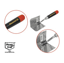 Rohová špachtľa Maurerlob z nehrdzavejúcej ocele s plastovou rukoväťou