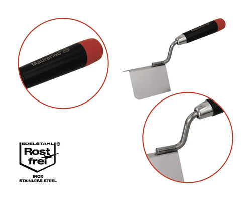 Rohová špachtľa Maurerlob z nehrdzavejúcej ocele s rukoväťou