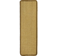 Behúň na schody zo sisalu s hnedým okrajom