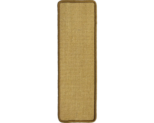 Behúň na schody zo sisalu s hnedým okrajom