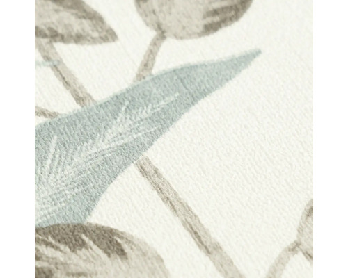 Detail textilnej tapety s kvetinovým vzorom