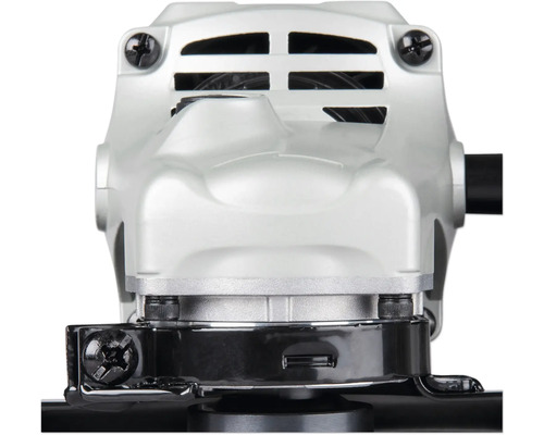 Detailný pohľad na hlavu prevodovky a ochranný kryt uhlovej brúsky