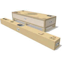 Dva veľké prepravné kartóny garáže G21 Portland, pozostávajúce z dvoch balíkov na doručenie.