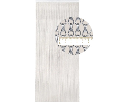 Hliníkový reťazový záves s detailným pohľadom a meracou stupnicou