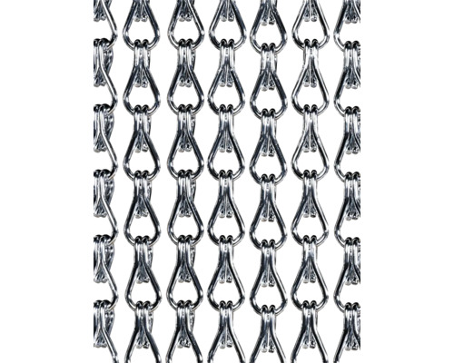 Kovový reťazový záves s článkami v tvare kvapky