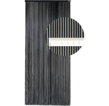 Čierny šnúrkový záves s uvedením rozmerov