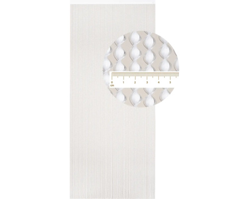 Lamelový záves s mierkou na zobrazenie štruktúry lamiel