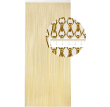 Zlatý retiazkový záves s detailným záberom článkov reťaze a vyznačením centimetrov