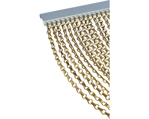 Zlatý reťazový záves s upevňovacou lištou