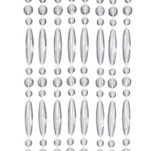 Dekoračný záves s transparentnými korálikmi