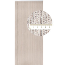 Dekoratívny šnúrkový záves so striebornými akcentmi a meracou stupnicou pre detailný pohľad