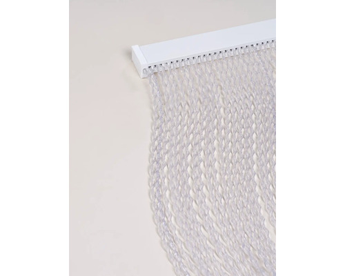 Dekoratívny špagátový záves s bielym držiakom