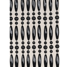 Dekoratívny korálkový záves s čiernymi korálkami