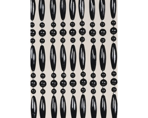 Dekoratívny korálkový záves s čiernymi korálkami