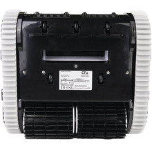 Spodná strana robotického čističa bazénov s kefami a pásmi