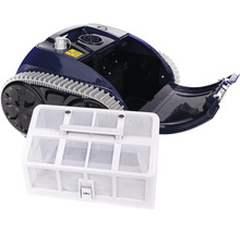 Bazénový robot s otvorenou komorou a vybratým filtračným košom