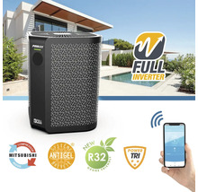 Bazénové tepelné čerpadlo Poolex Full Inverter s ovládaním mobilom, kompresorom Mitsubishi, protimrazovým systémom, chladivom R32 a trojfázovým prúdom.