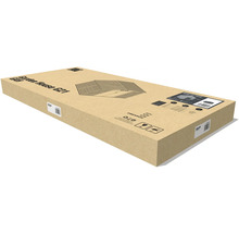 Kartónový obal pre záhradný domček G21 model GAH 529 s nákresom produktu a technickými údajmi.